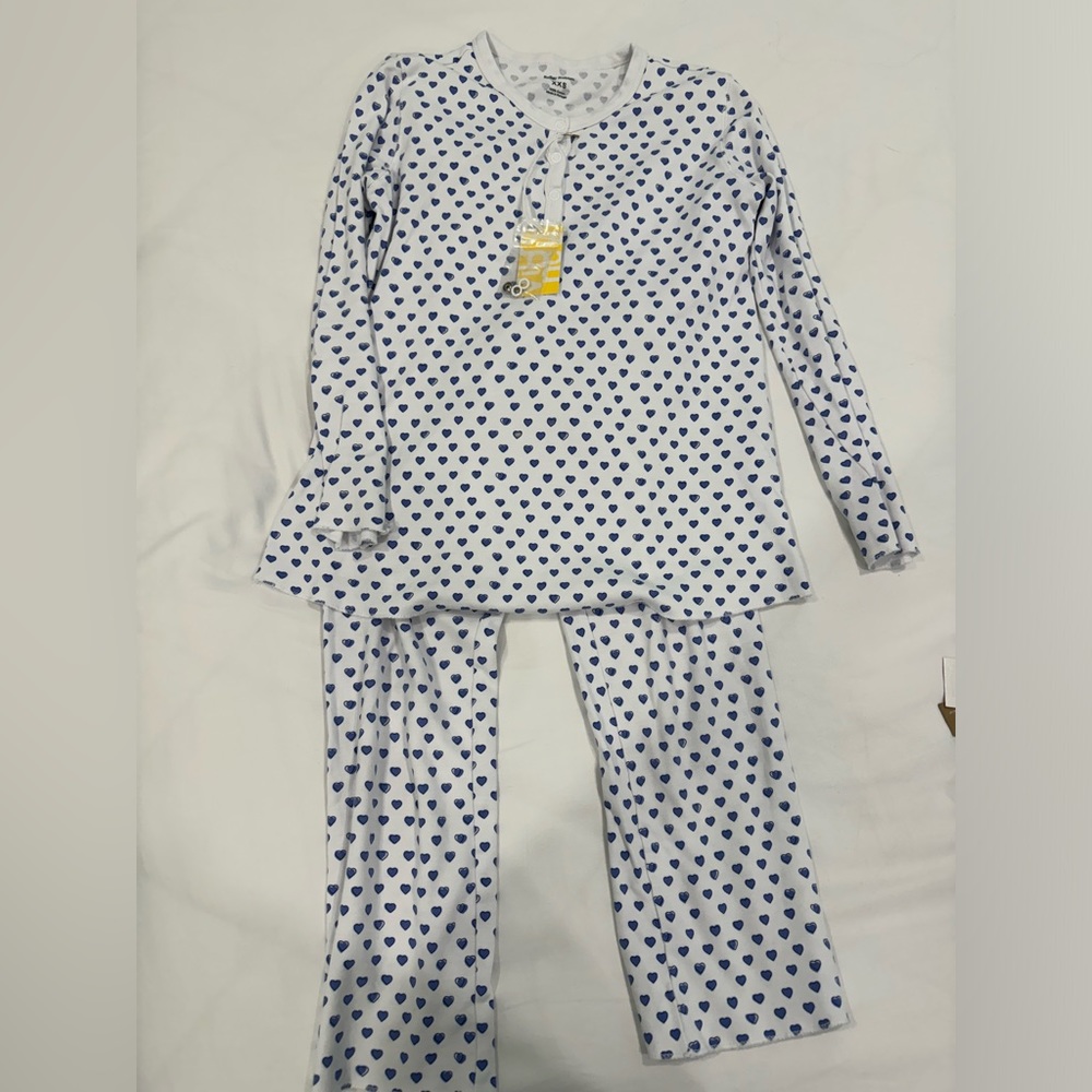 NWT Roller Rabbit size XXS Blue Heart PJs